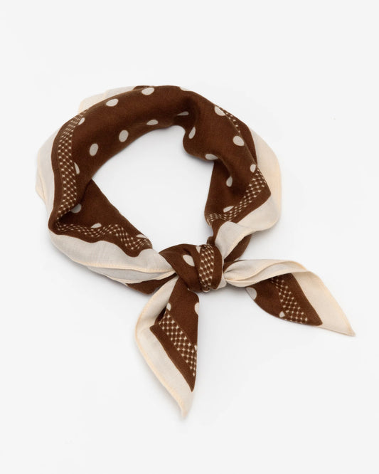 Scarf - Brown/White