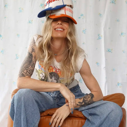 Lightening Bolt Cap - Blue