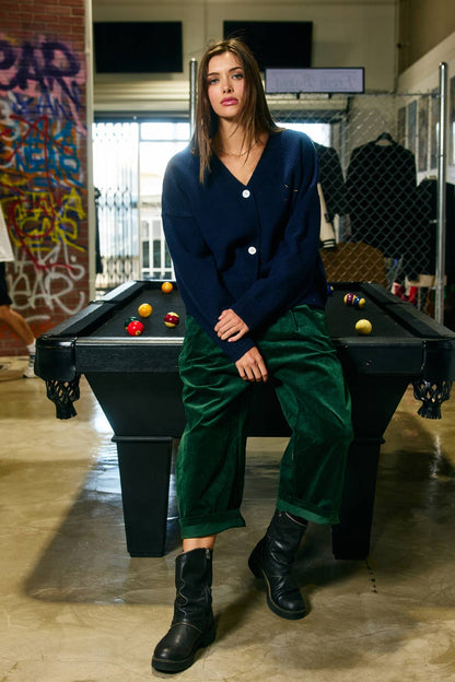 Lucky Duck Cardigan - Navy