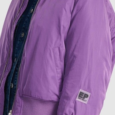 Jessie Oversized Bomber - Meadow Violet