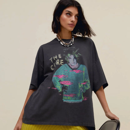 The Cure Beach Party Tour O/S Tee - Pigment Black