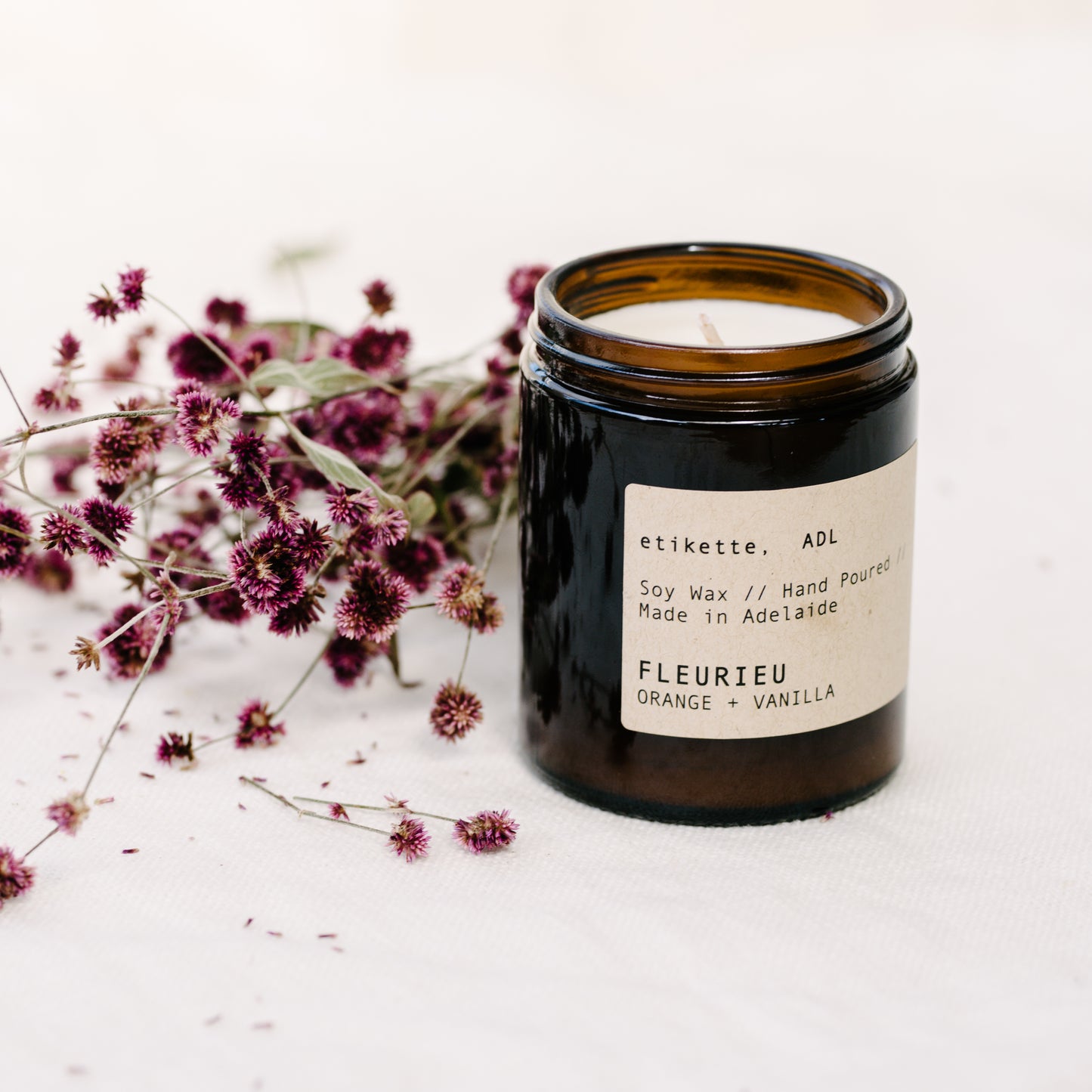 Fleurieu in Orange & Vanilla - Soy Candles & Eco Diffusers