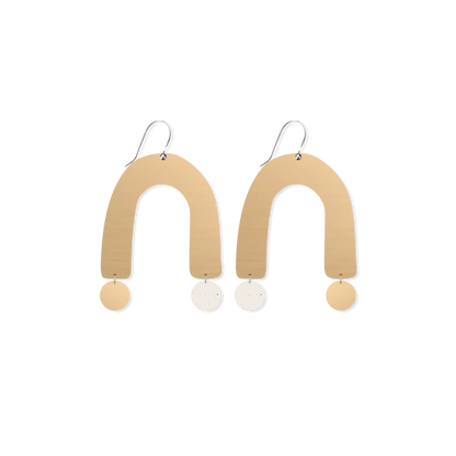 Flaxen Signature Large Nestled Arch Drop Earrings