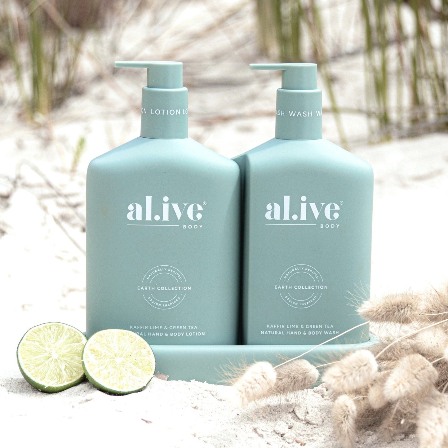 Wash & Lotion Duo + Tray - Kaffir Lime & Green Tea