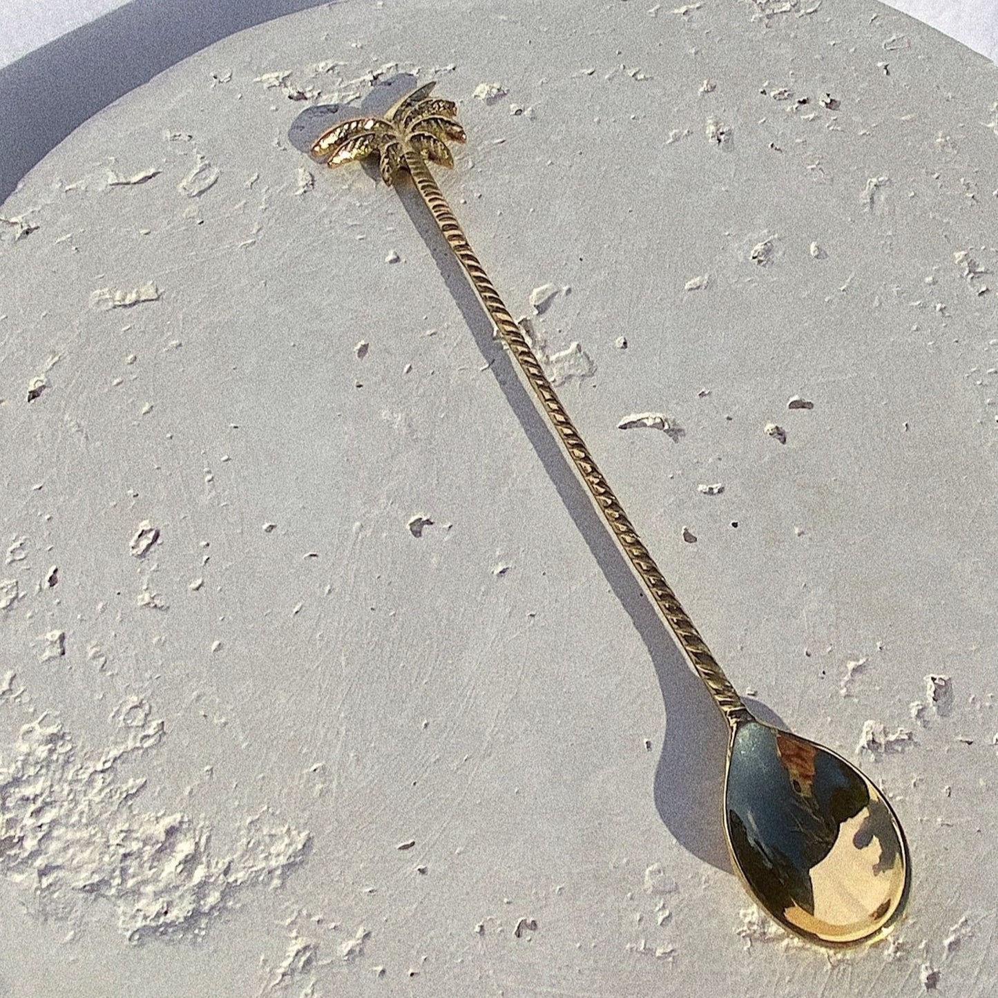 Palm Cocktail Spoon - Brass