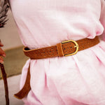 Chloe Belt - Caramel Suede