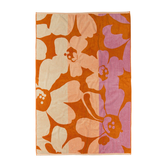 Manning Floral Towel - Persimmon