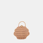 Shell Rattan Bag - Rose