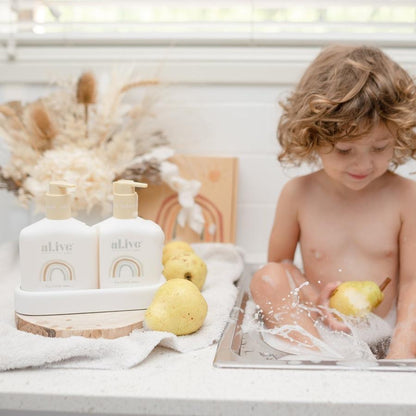 Baby Duo (Hair/Body Wash & Lotion) + Tray - Gentle Pear