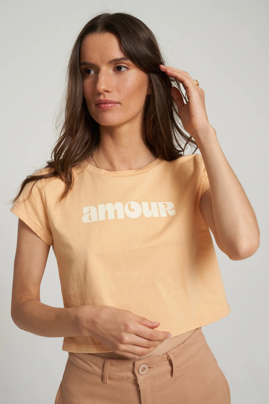 Amour Tee - Mimosa with Creme